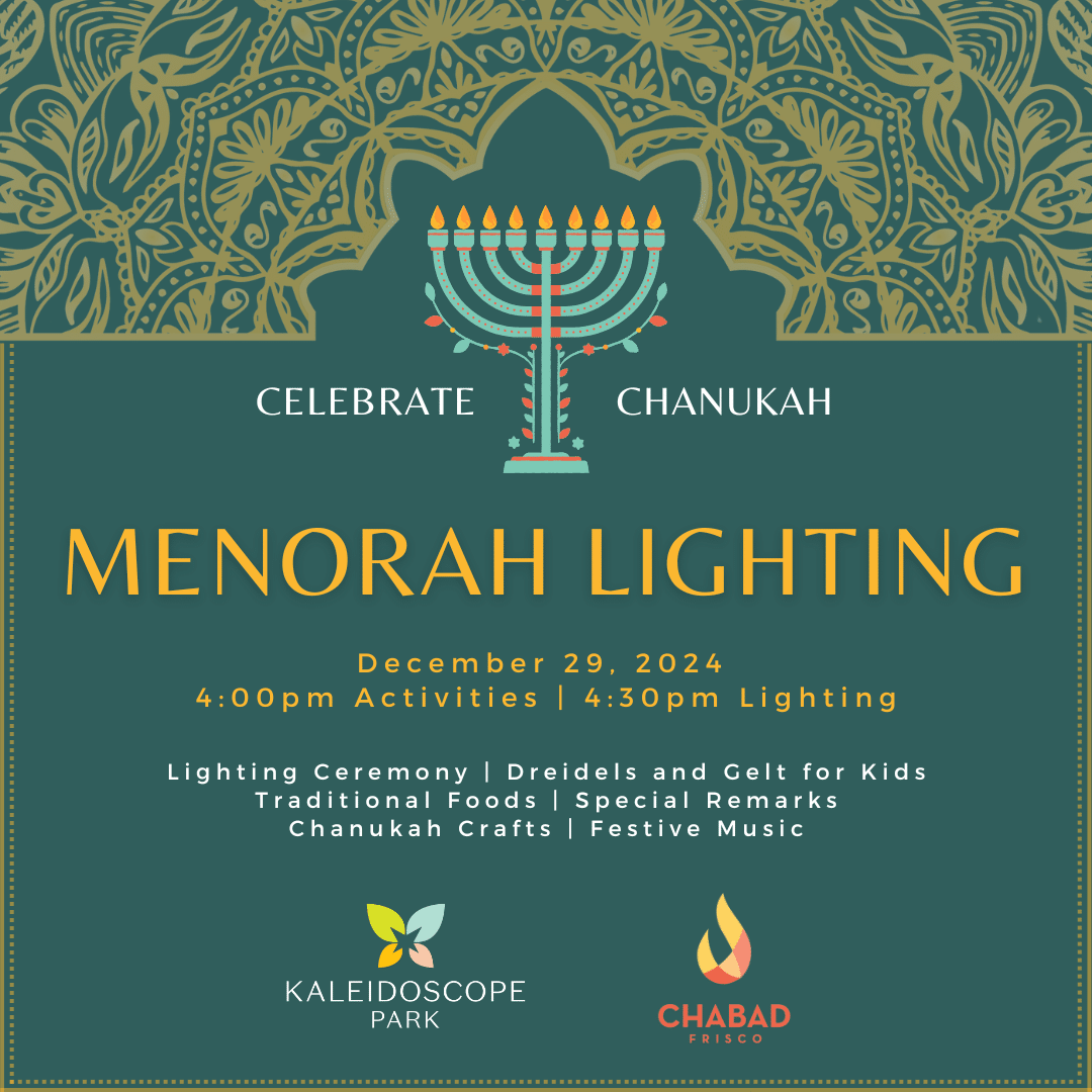 Menorah Lighting at Kaleidoscope Park